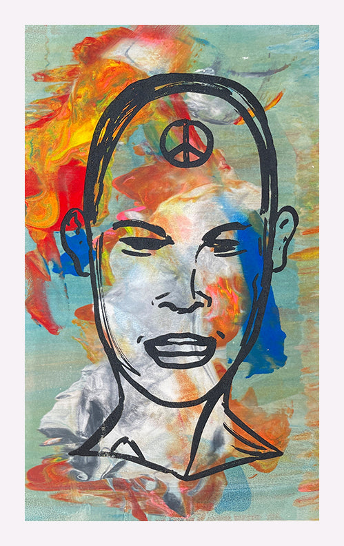 Monoprinted Art Card - Pablo Martinez