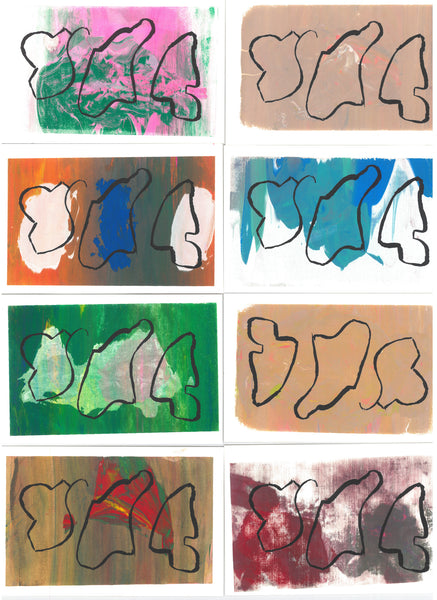 Monoprinted Art Card - Anthony