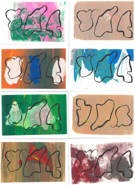 Monoprinted Art Card - Anthony