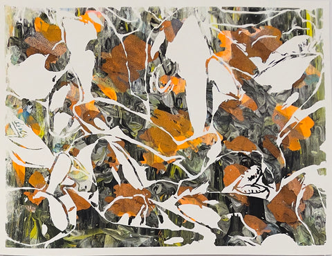 Blackfish monoprint #5