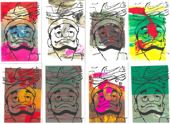 Monoprinted Art Card ( LeBron James) - Arturo Sitjar