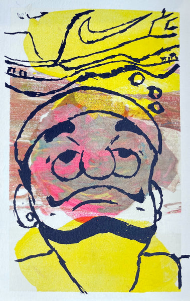 Monoprinted Art Card ( LeBron James) - Arturo Sitjar