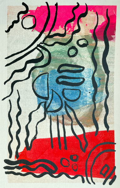 Monoprinted Art Card - Shine Dee Weichman