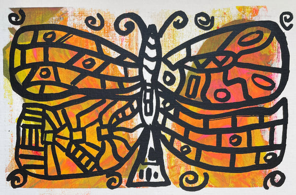 Monoprinted Art Card - Zeus Walton