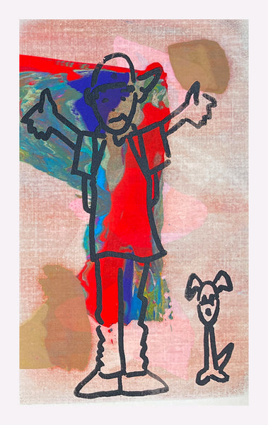 Monoprinted Art Card - George "Sir Logan" Cassallo