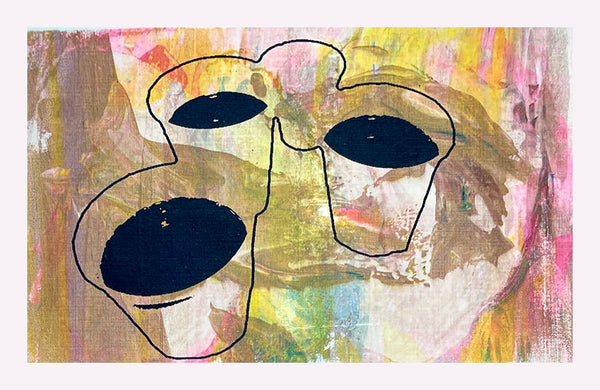 Monoprinted Art Card - Mike Spence