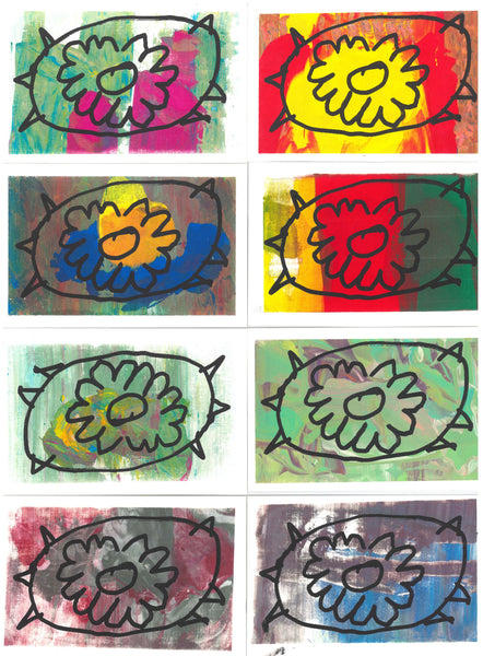 Monoprinted Art Card - Carl Sukenick