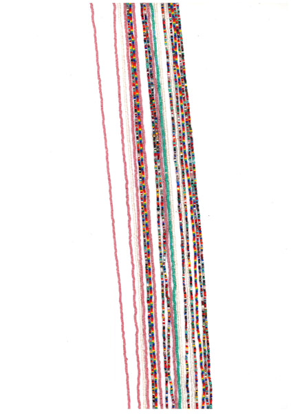 Seed bead lariat necklace strands