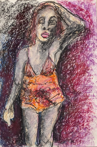 Untitled (Lingerie Eyes Closed), c.2018