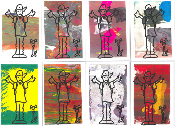 Monoprinted Art Card - George "Sir Logan" Cassallo