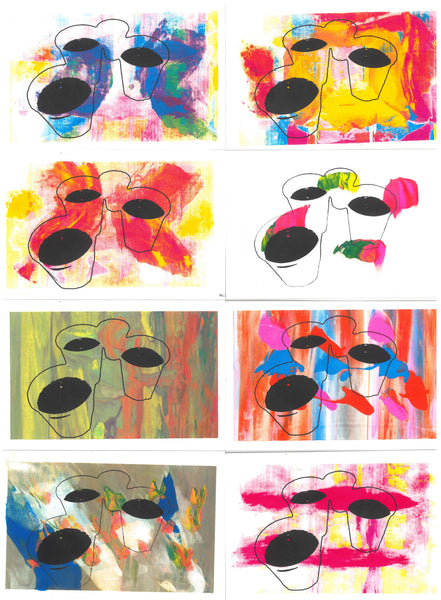 Monoprinted Art Card - Mike Spence