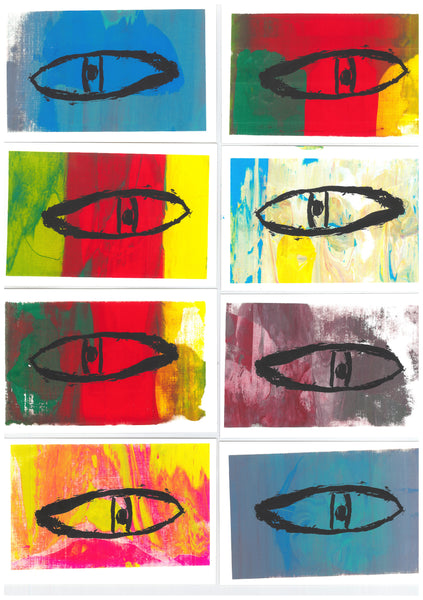 Monoprinted Art Card - Jorge Grullon