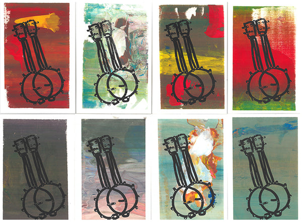 Monoprinted Art Card - Roman Serrano