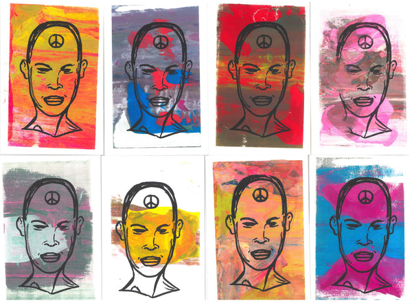 Monoprinted Art Card - Pablo Martinez