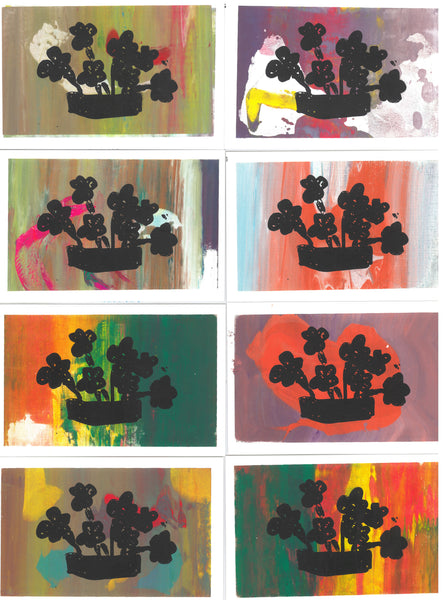 Monoprinted Art Card - Phil Engler