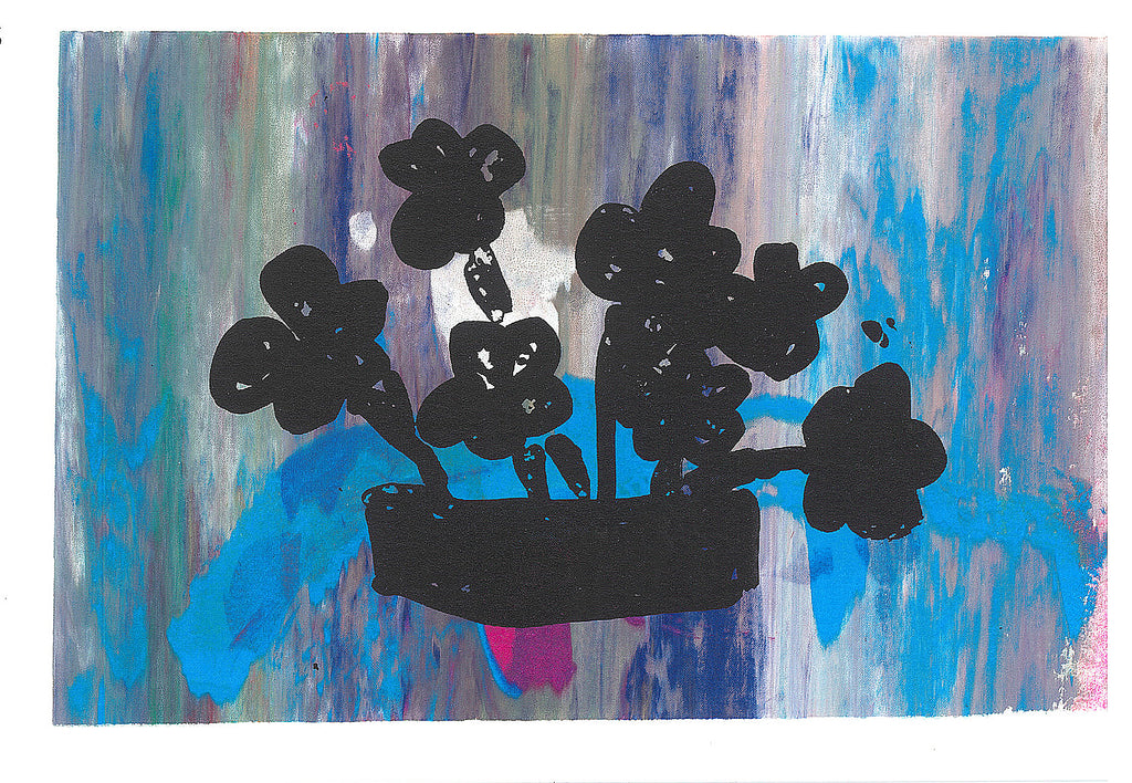 Monoprinted Art Card - Phil Engler