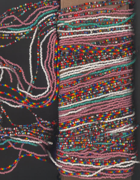 Seed bead lariat necklace strands