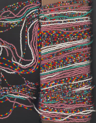 Seed bead lariat necklace strands