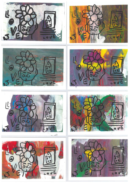 Monoprinted Art Card - Roger Jones