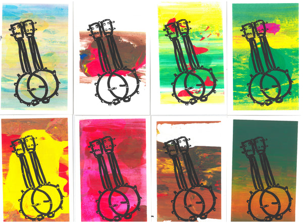 Monoprinted Art Card - Roman Serrano