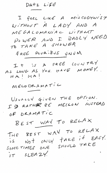 "Datz Life" Zine by Dan Schack