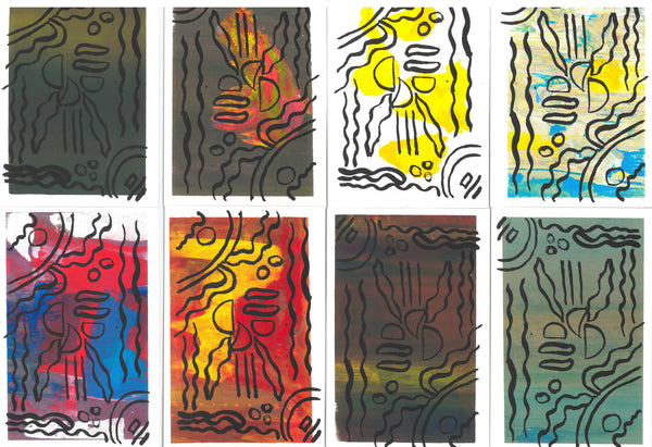 Monoprinted Art Card - Shine Dee Weichman