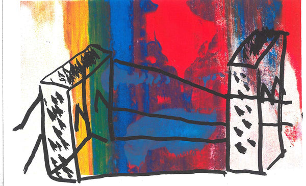 Monoprinted Art Card - Susan Zelin