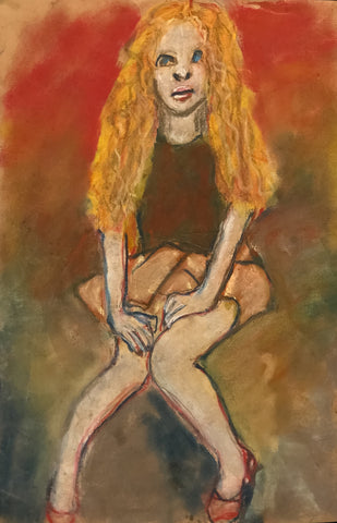 5. Untitled (woman knees touching)