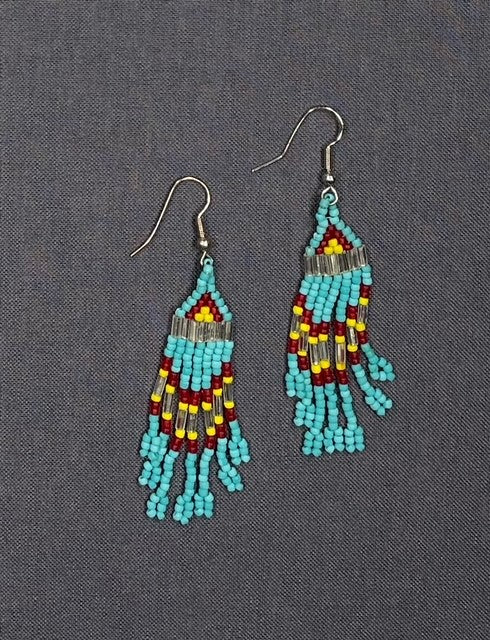 Beaded Earrings (turquoise color)
